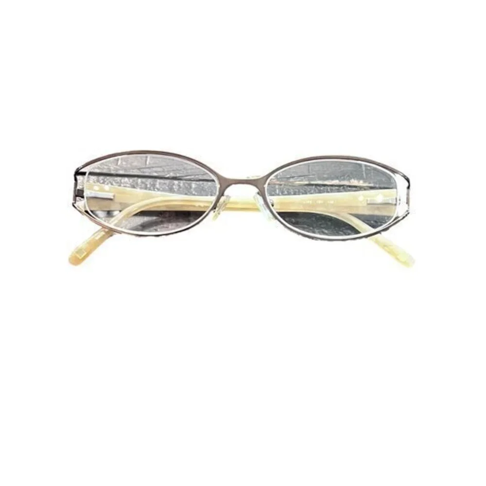 Liz Claiborne Eyeglasses Metal Frames Shell Like Arms LOGO L344 180 135 DESIGNER